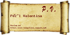 Pál Valentina névjegykártya