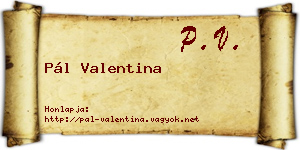 Pál Valentina névjegykártya